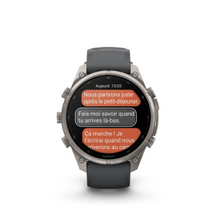 Garmin Fénix 9 Pro – inReach, 47mm Titanium, Bracelet Silicone Graphite/Noir