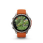 Garmin Fénix 9 Pro – inReach, 47 mm Titanium, Bracelet Silicone Ocre/Orange