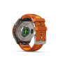 Garmin Fénix 9 Pro – inReach, 47 mm Titanium, Bracelet Silicone Ocre/Orange