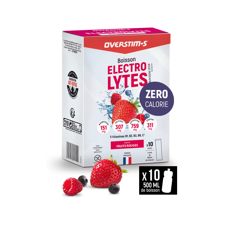 Overstim's Boisson Electrolytes Fruits Rouges