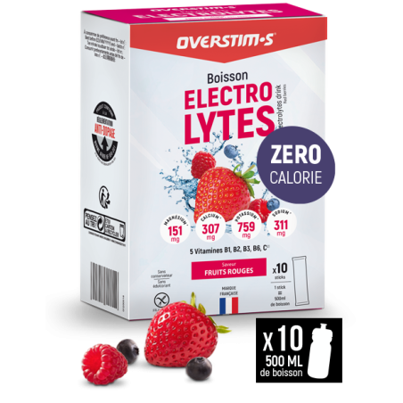 Overstim's Boisson Electrolytes Fruits Rouges