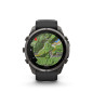 Garmin Fenix 9 Pro Titane Avec Revêtement Carbon Gray DLC Et Bracelet En Silicone Noir/Gris Galet