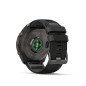 Garmin Fenix 9 Pro Titane Avec Revêtement Carbon Gray DLC Et Bracelet En Silicone Noir/Gris Galet