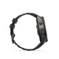 Garmin Fenix 9 Pro Titane Avec Revêtement Carbon Gray DLC Et Bracelet En Silicone Noir/Gris Galet