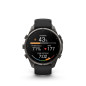 Garmin Fenix 9 Pro – 47mm Titane Avec Revêtement Carbon Gray DLC, Bracelet En Silicone Noir/Gris Galet