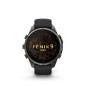 Garmin Fenix 9 Pro – 47mm Titane Avec Revêtement Carbon Gray DLC, Bracelet En Silicone Noir/Gris Galet