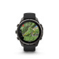 Garmin Fenix 9 Pro – 47mm Titane Avec Revêtement Carbon Gray DLC, Bracelet En Silicone Noir/Gris Galet