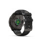 Garmin Fenix 9 Pro – 47mm Titane Avec Revêtement Carbon Gray DLC, Bracelet En Silicone Noir/Gris Galet