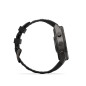 Garmin Fenix 9 Pro – 47mm Titane Avec Revêtement Carbon Gray DLC, Bracelet En Silicone Noir/Gris Galet