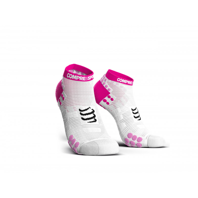 Compressport Racing Socks V3 Run Low White/Pink